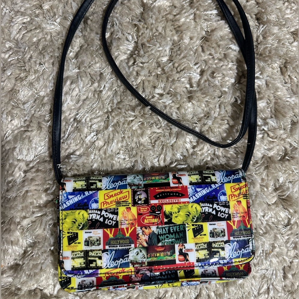 Relic Multicolor Pop-Art Crossbody Bag with Black Strap